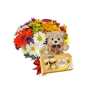 19- Flores Mistas com Chocolate