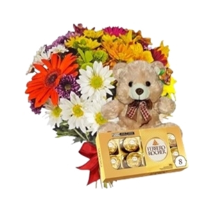 19- Flores Mistas com Chocolate
